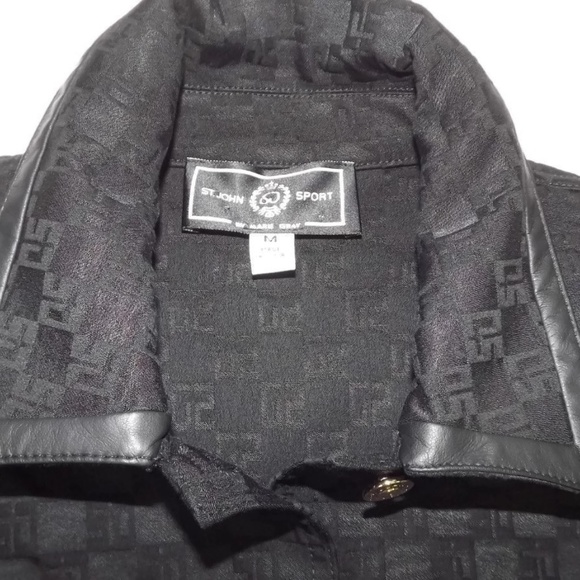 ST. JOHN  BLACK Sporty Sports Jacket M Medium - Picture 4 of 8